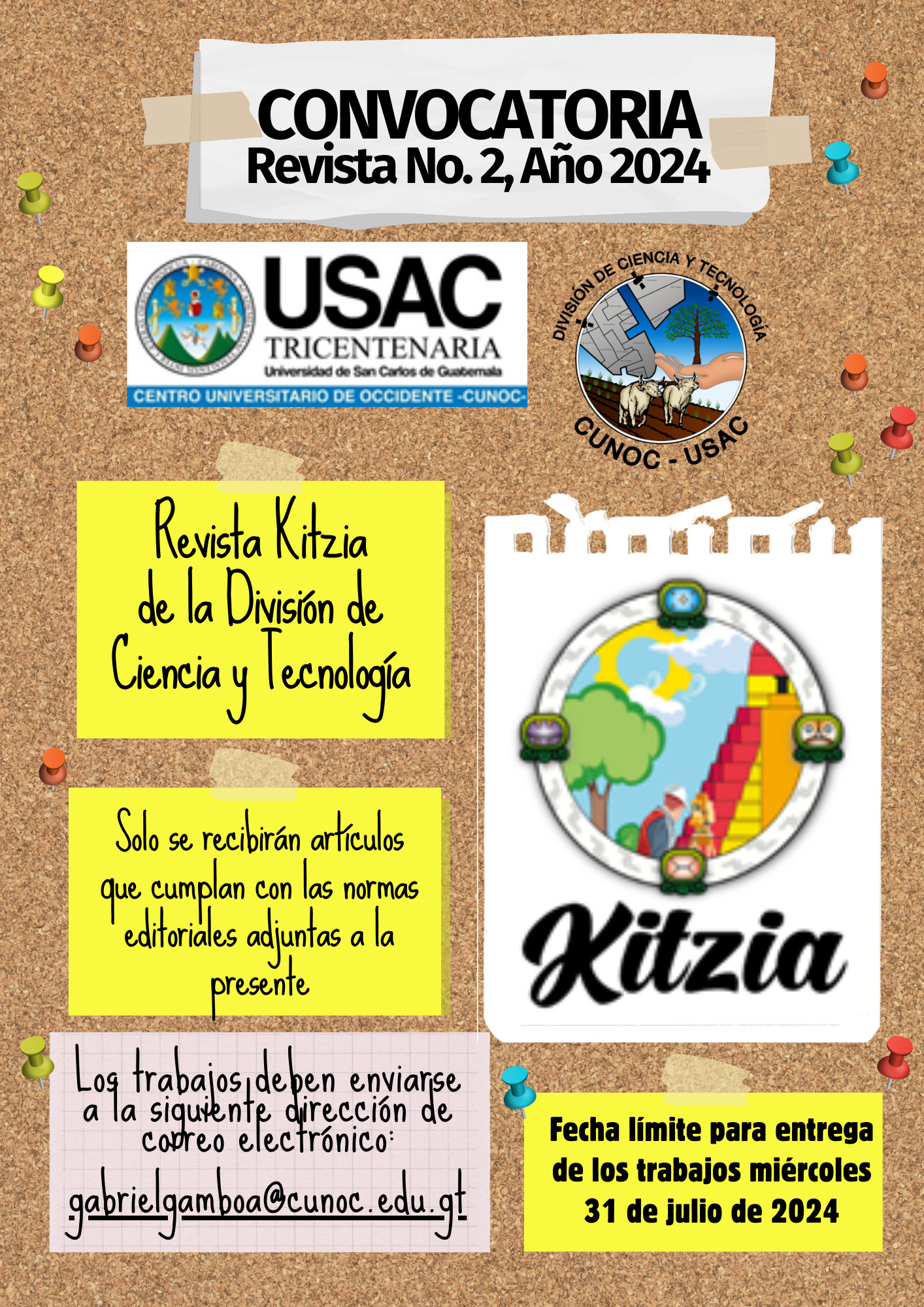 Normas editoriales y Convocatoria Revista Kitzia 2024