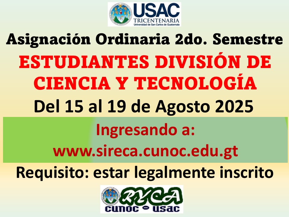 Asignaciones Ordinaria de Segundo Semestre 2025